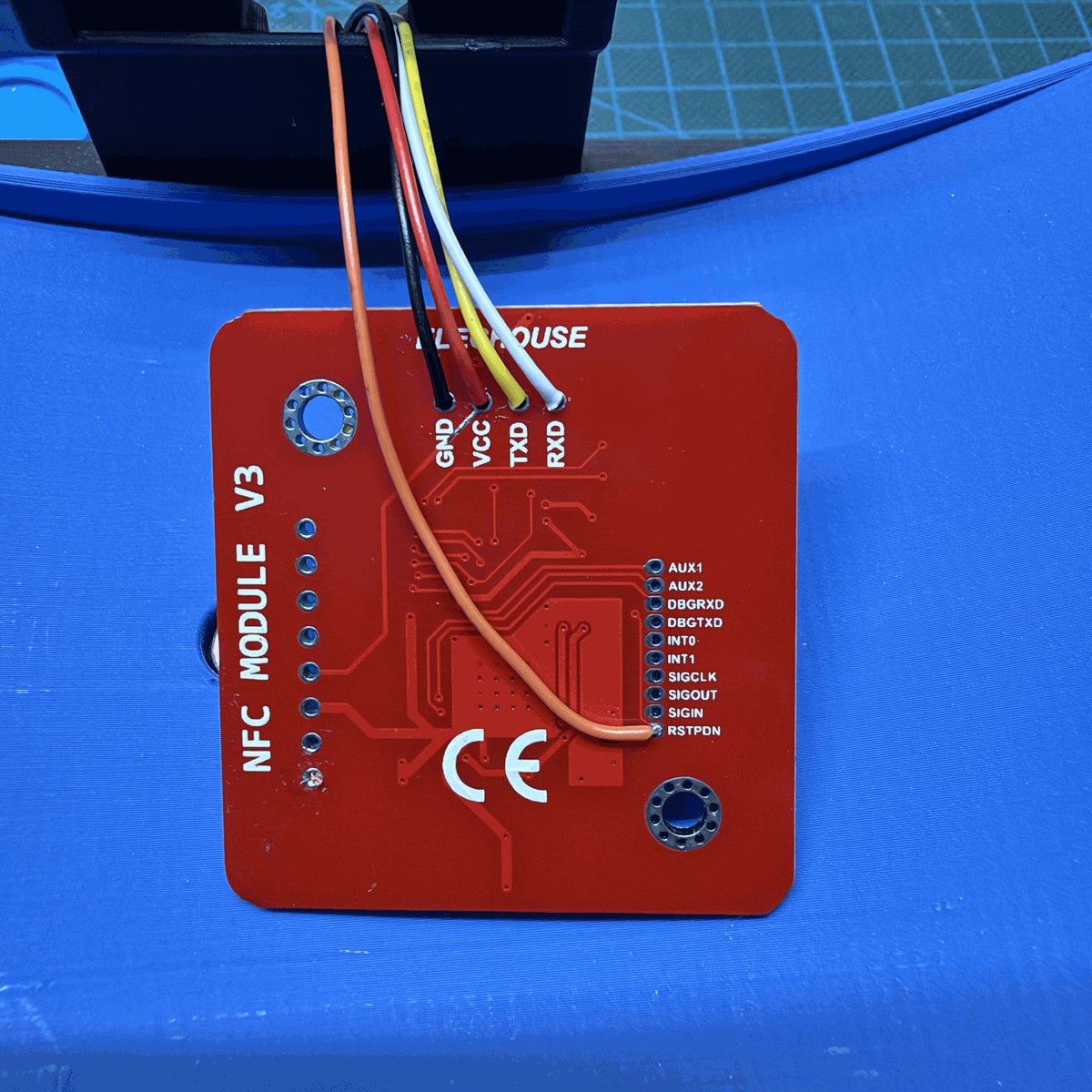 PN532 from the back: the orange wire on RSTPDN
