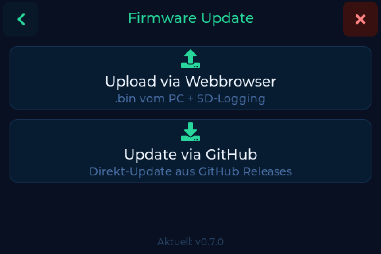 Firmware-Update am Gerät
