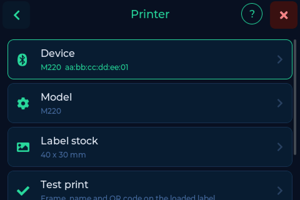 Printer screen